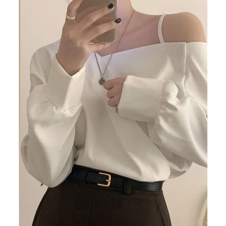 アシンメトリーオフショルダーブラウス | VIVID LADY | 詳細画像5 