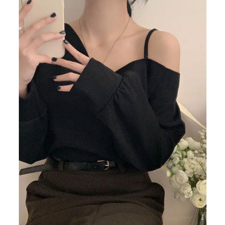 アシンメトリーオフショルダーブラウス | VIVID LADY | 詳細画像6 