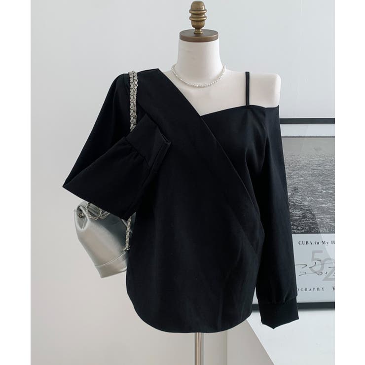 アシンメトリーオフショルダーブラウス | VIVID LADY | 詳細画像18 