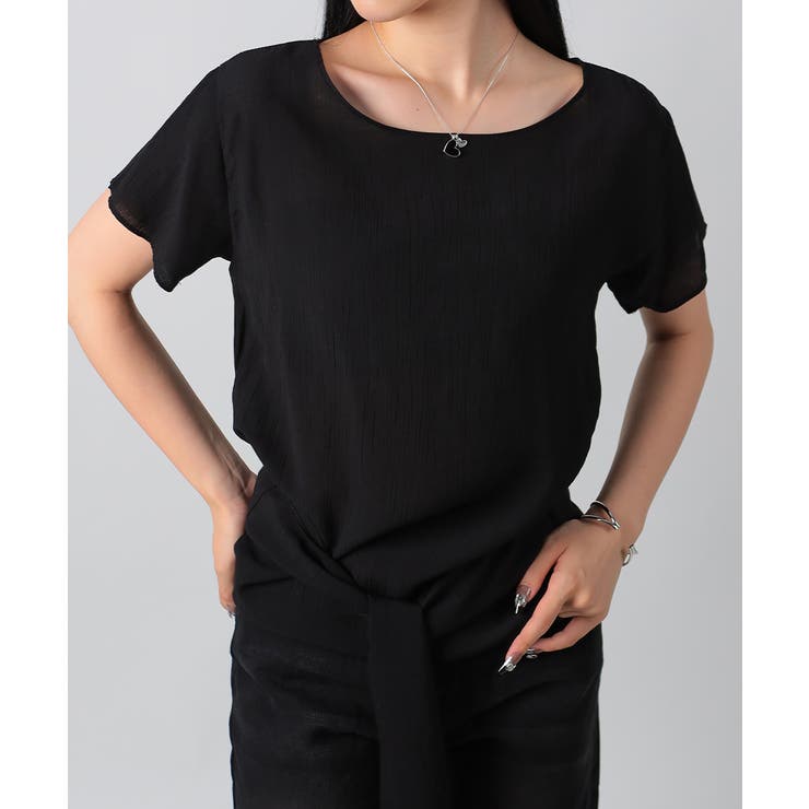 ウエストリボン付きプルオーバーブラウス | VIVID LADY | 詳細画像8 