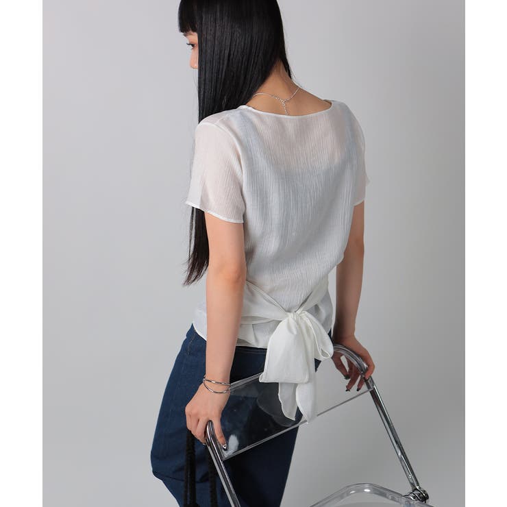 ウエストリボン付きプルオーバーブラウス | VIVID LADY | 詳細画像13 