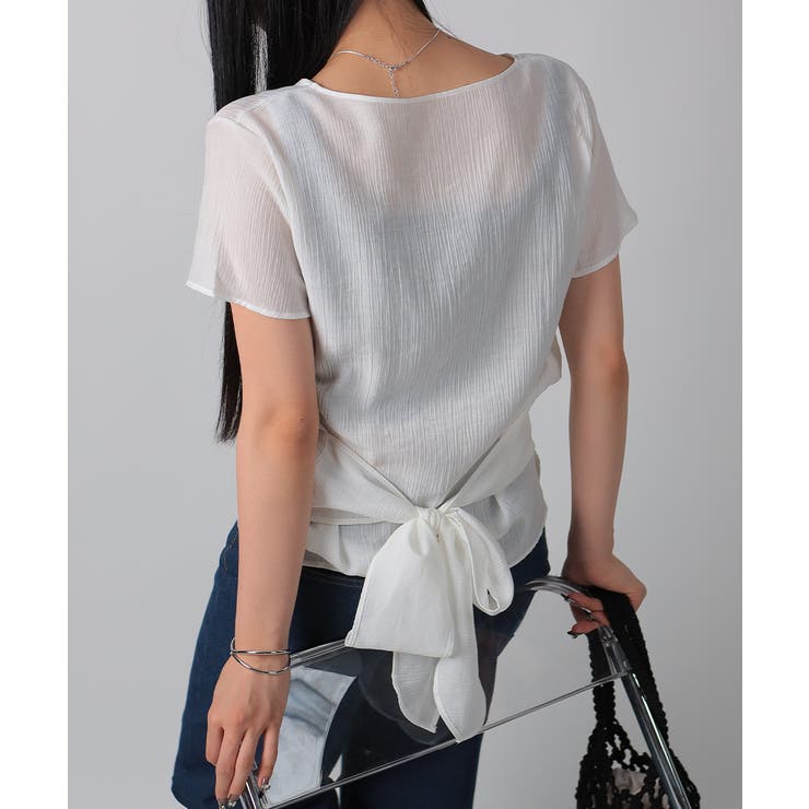 ウエストリボン付きプルオーバーブラウス | VIVID LADY | 詳細画像14 