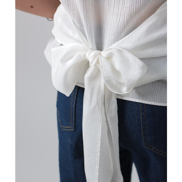 ウエストリボン付きプルオーバーブラウス | VIVID LADY | 詳細画像16 