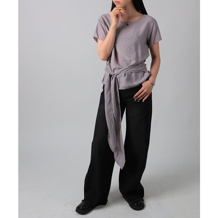 ウエストリボン付きプルオーバーブラウス | VIVID LADY | 詳細画像17 