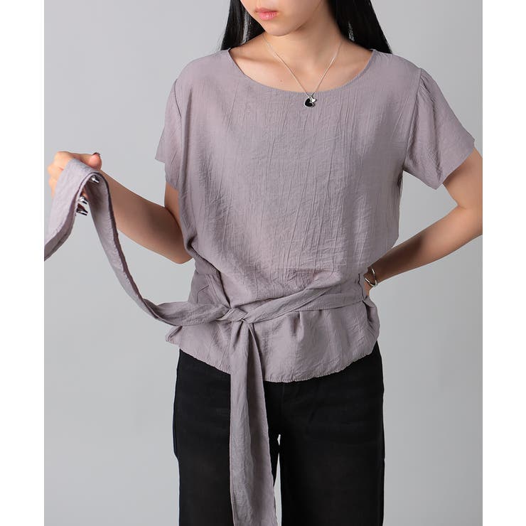 ウエストリボン付きプルオーバーブラウス | VIVID LADY | 詳細画像4 