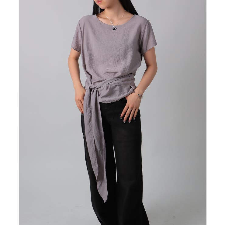 ウエストリボン付きプルオーバーブラウス | VIVID LADY | 詳細画像6 