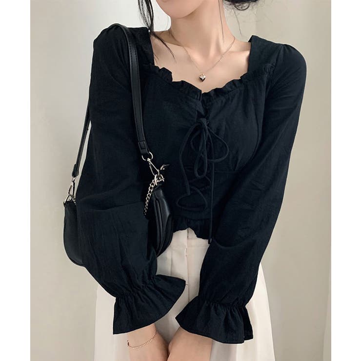 ブラック | ブラウス レディース 長袖 | VIVID LADY