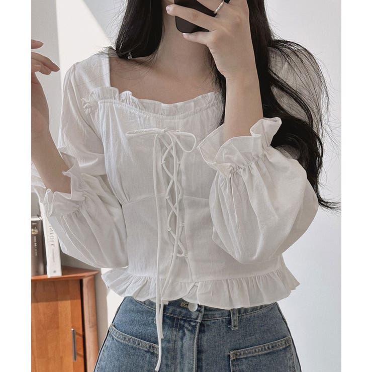 アイボリー | ブラウス レディース 長袖 | VIVID LADY