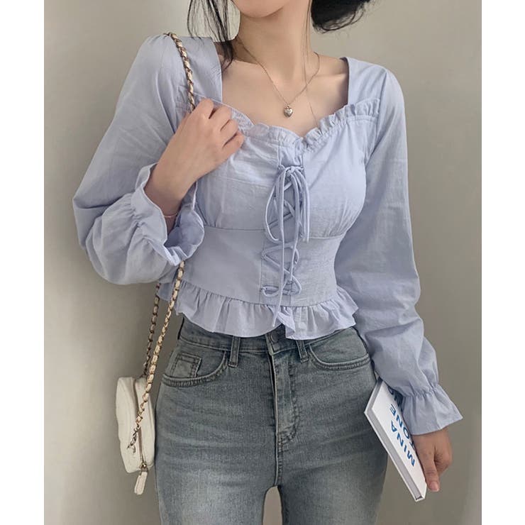 スカイブルー | ブラウス レディース 長袖 | VIVID LADY