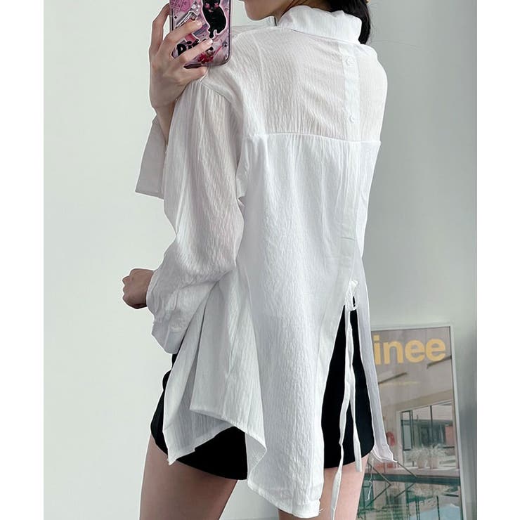 1度着用のみ美品】 AUG(アウグ) シャツ ブラウス 長袖 リネン