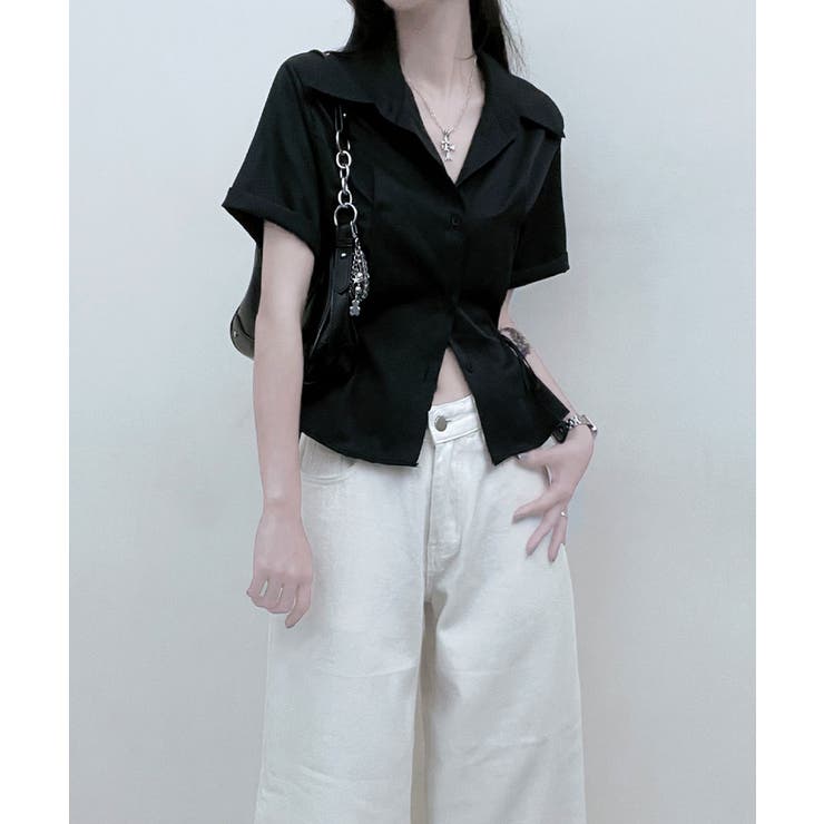 シャツ/ブラウス(半袖/袖なし) KEINA RITA  Ribbon Strap Top Collared Blouse | KEINA RITA OFFICIAL ONLINE STORE
