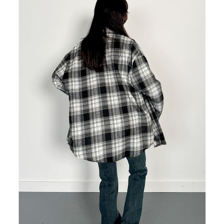 チェックシャツ レディース 長袖シャツ[品番：KH000014928