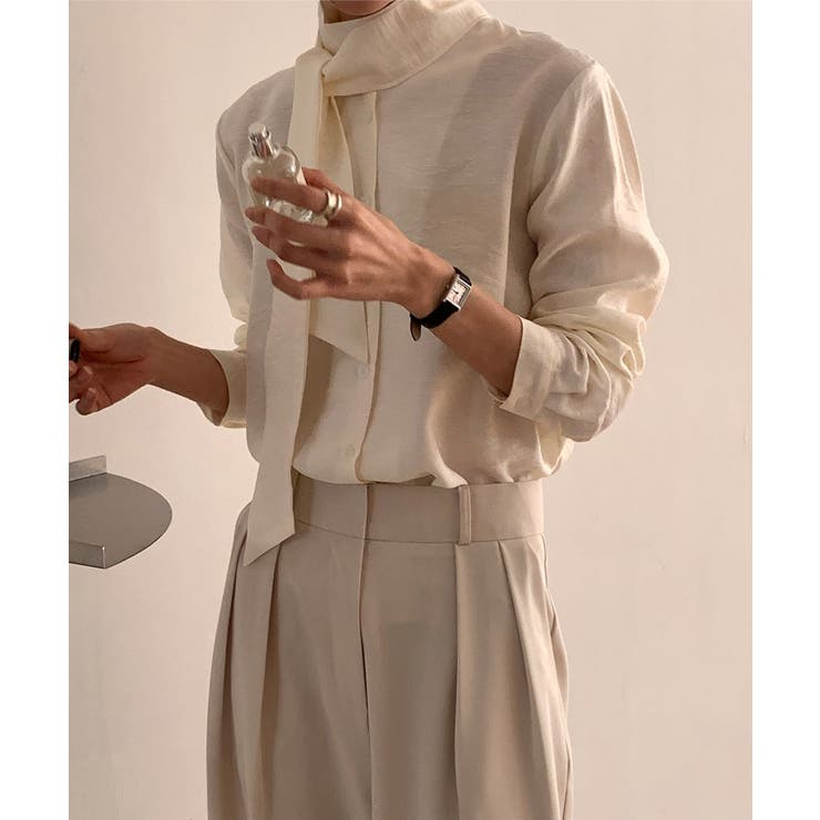 タイ付き オフィスカジュアルブラウス | VIVID LADY | 詳細画像10 