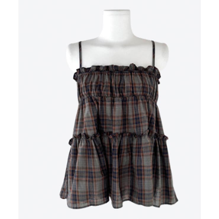 チェック柄 ティアードフリルキャミトップス | VIVID LADY | 詳細画像19 