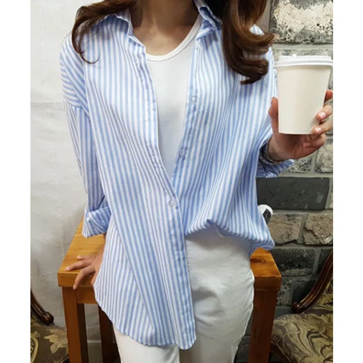 オーバーサイズ ストライプ カラーシャツ | VIVID LADY | 詳細画像29 