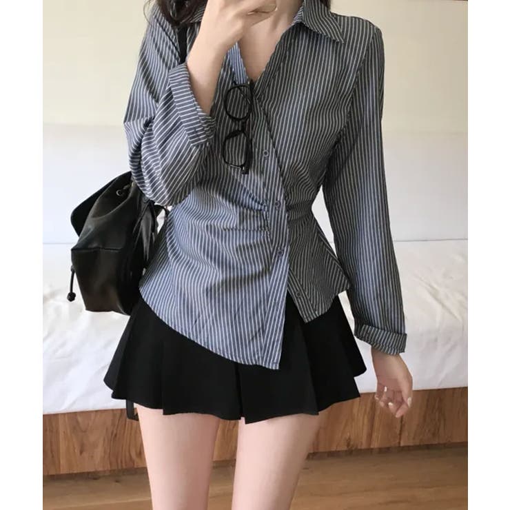 カシュクール ストライプ ウエストマークシャツ | VIVID LADY | 詳細画像10 