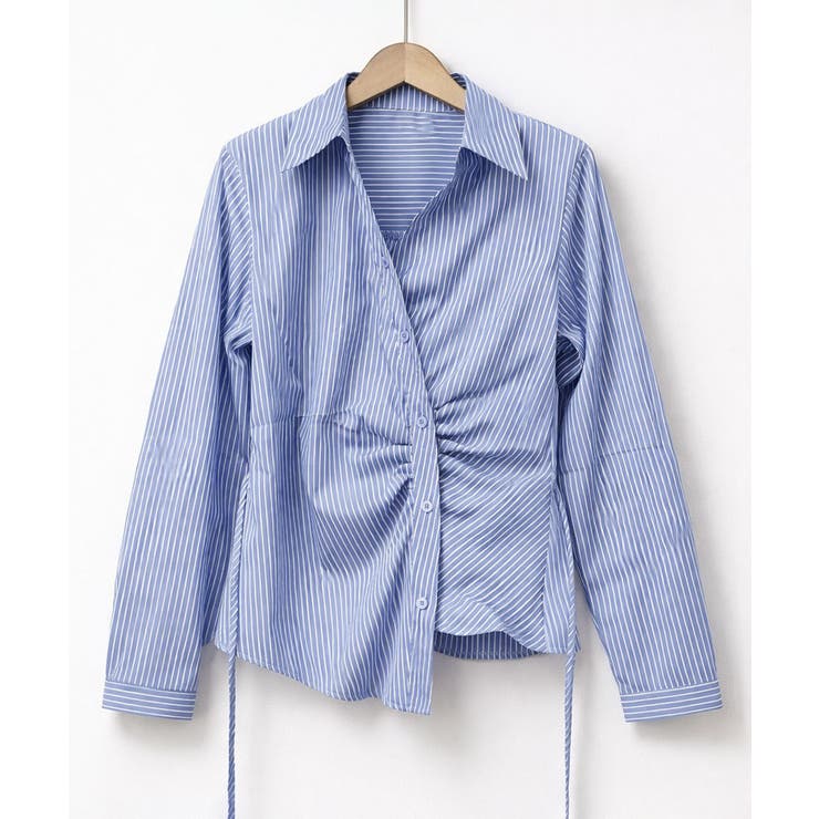 カシュクール ストライプ ウエストマークシャツ | VIVID LADY | 詳細画像21 