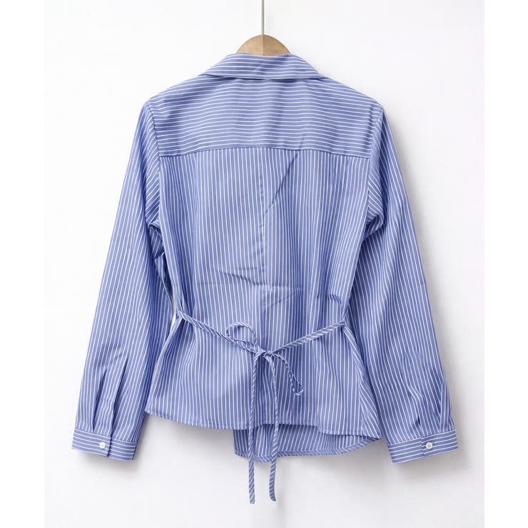 カシュクール ストライプ ウエストマークシャツ | VIVID LADY | 詳細画像22 