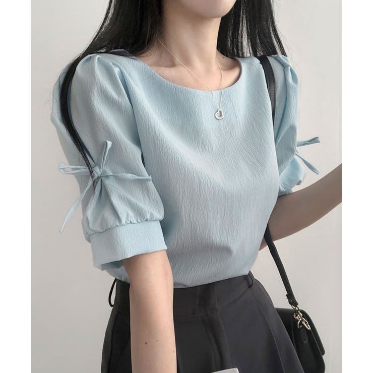 miniministore｜シャツブラウス リボン 長袖 レディース
