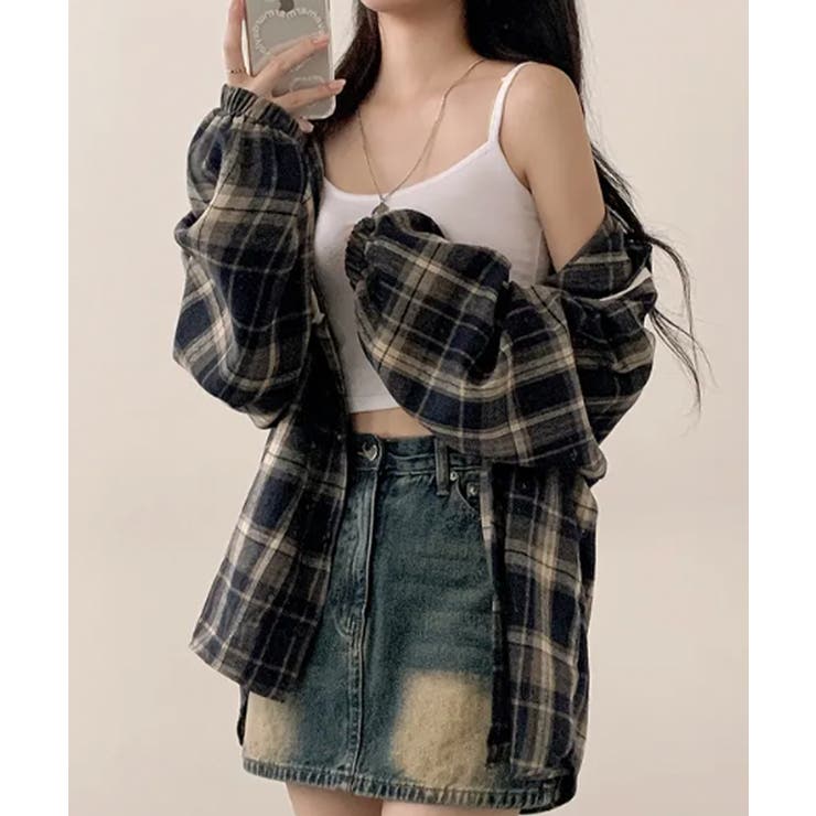 フード付きチェックシャツ | VIVID LADY | 詳細画像15 