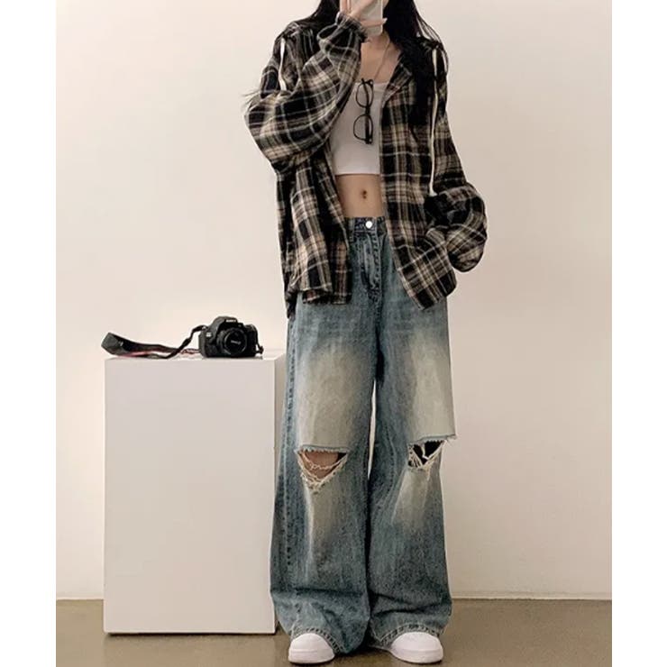 フード付きチェックシャツ | VIVID LADY | 詳細画像19 