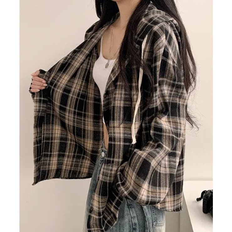 フード付きチェックシャツ | VIVID LADY | 詳細画像22 