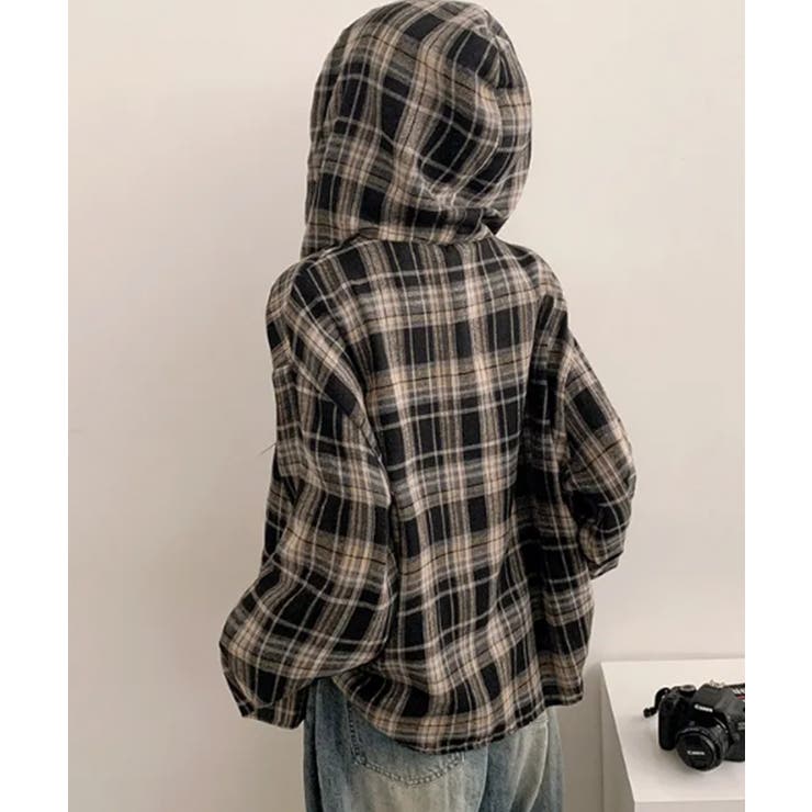 フード付きチェックシャツ | VIVID LADY | 詳細画像24 