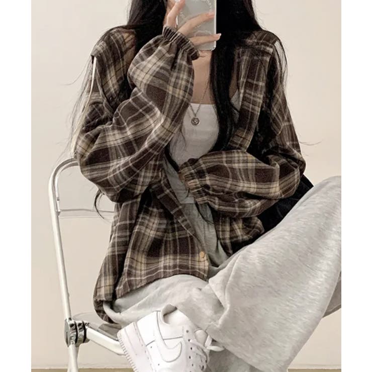 フード付きチェックシャツ | VIVID LADY | 詳細画像8 