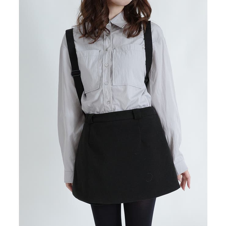 シルバーボタン ウエスト紐付き カラーシャツ | VIVID LADY | 詳細画像8 