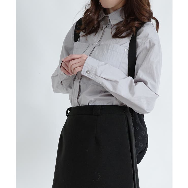 シルバーボタン ウエスト紐付き カラーシャツ | VIVID LADY | 詳細画像10 