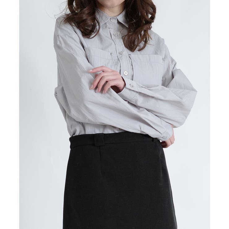シルバーボタン ウエスト紐付き カラーシャツ | VIVID LADY | 詳細画像11 
