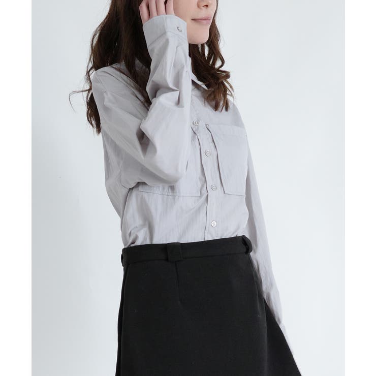 シルバーボタン ウエスト紐付き カラーシャツ | VIVID LADY | 詳細画像12 