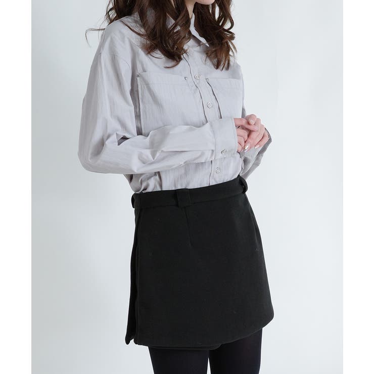 シルバーボタン ウエスト紐付き カラーシャツ | VIVID LADY | 詳細画像13 