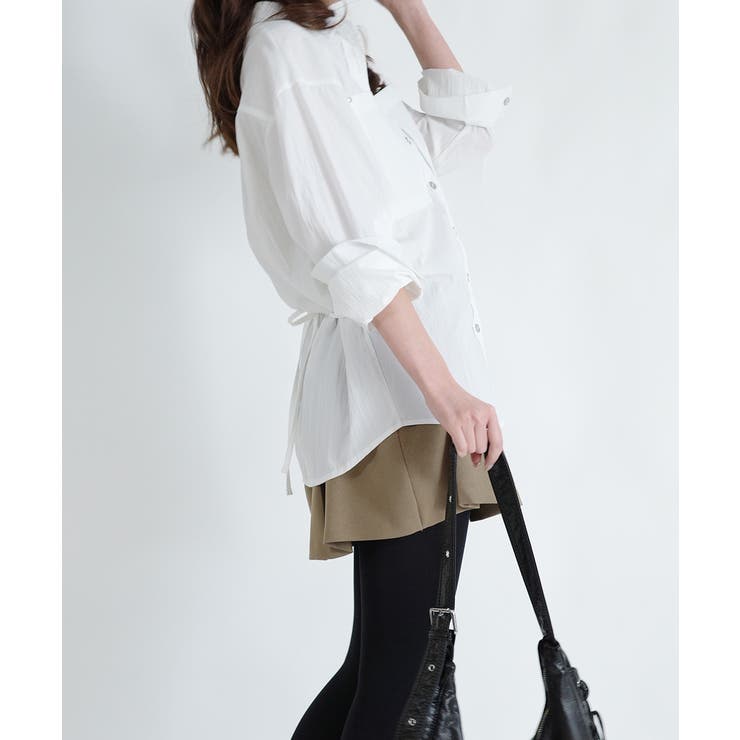 シルバーボタン ウエスト紐付き カラーシャツ | VIVID LADY | 詳細画像22 