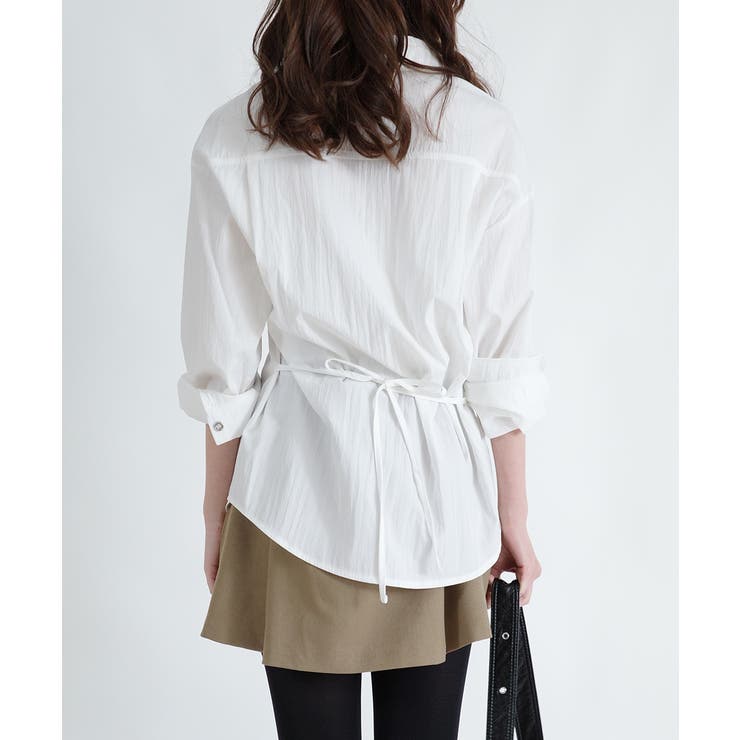 シルバーボタン ウエスト紐付き カラーシャツ | VIVID LADY | 詳細画像24 