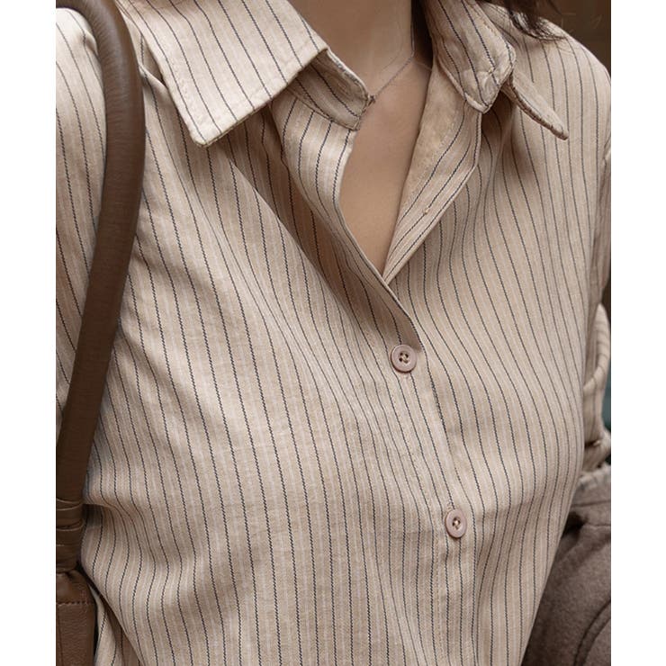 ストライプ柄 シンプル カラーシャツ | VIVID LADY | 詳細画像11