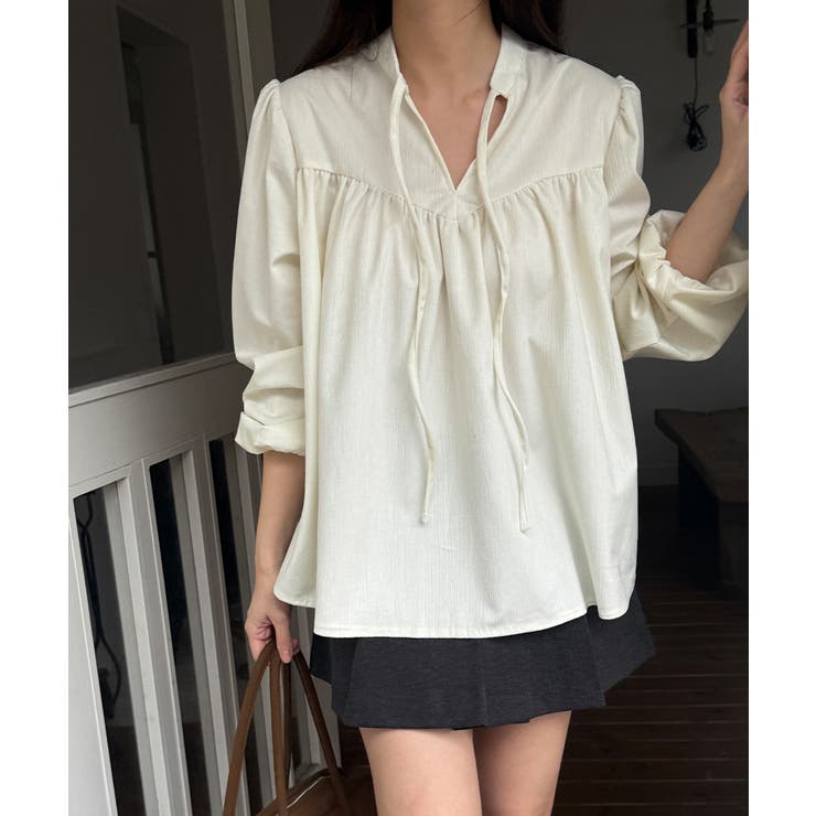 ギャザーボリュームスリーブブラウス | VIVID LADY | 詳細画像1 