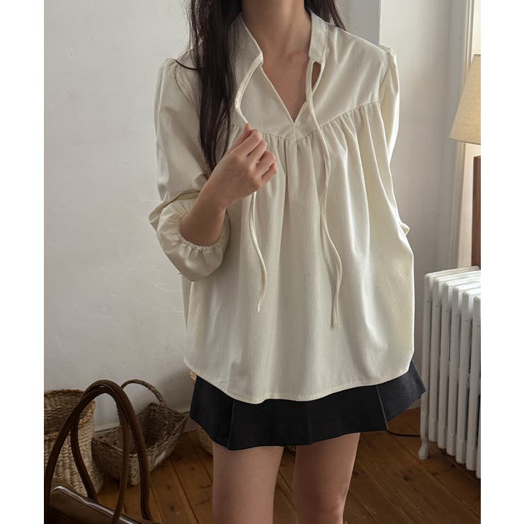 ギャザーボリュームスリーブブラウス | VIVID LADY | 詳細画像4 