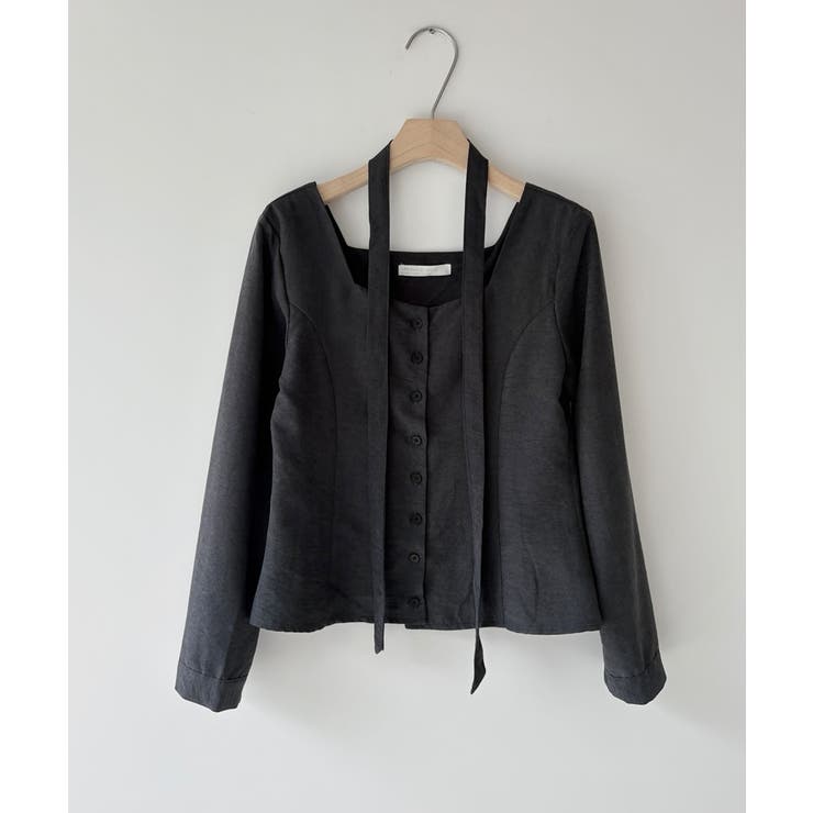 スエードタッチ スクエアネック 2WAYブラウス | VIVID LADY | 詳細画像26 