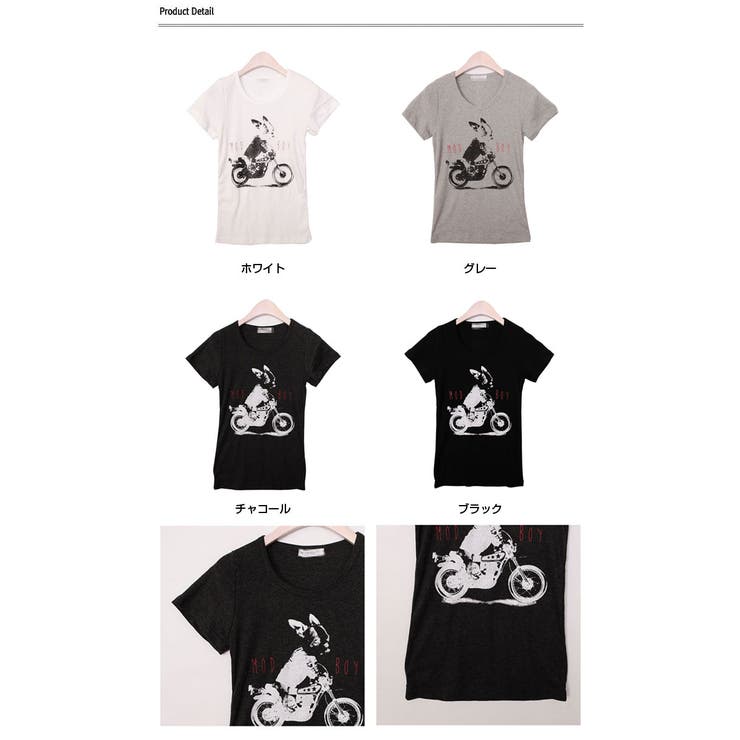 バイクTシャツ 半袖Tシャツ レディース[品番：KH000000966