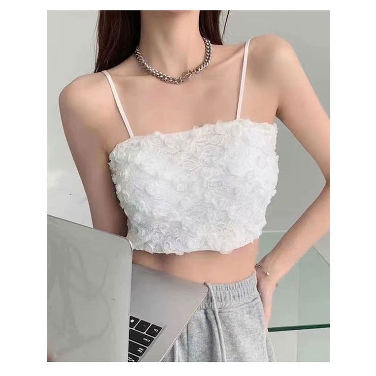 ホワイト | 女性らしくて素敵なブラトップ キャミソール レディース | VIVID LADY