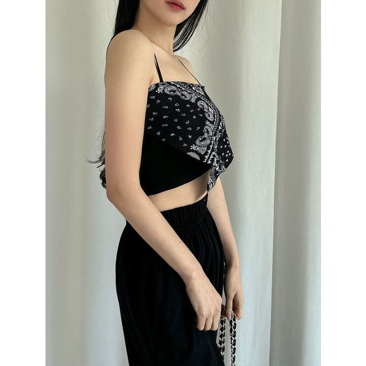 ペイズリー柄キャミニット 全3色 トップス[品番：KH000013864]｜VIVID