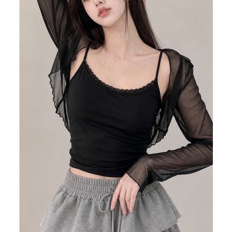 ブラック | レース カップインキャミトップス | VIVID LADY