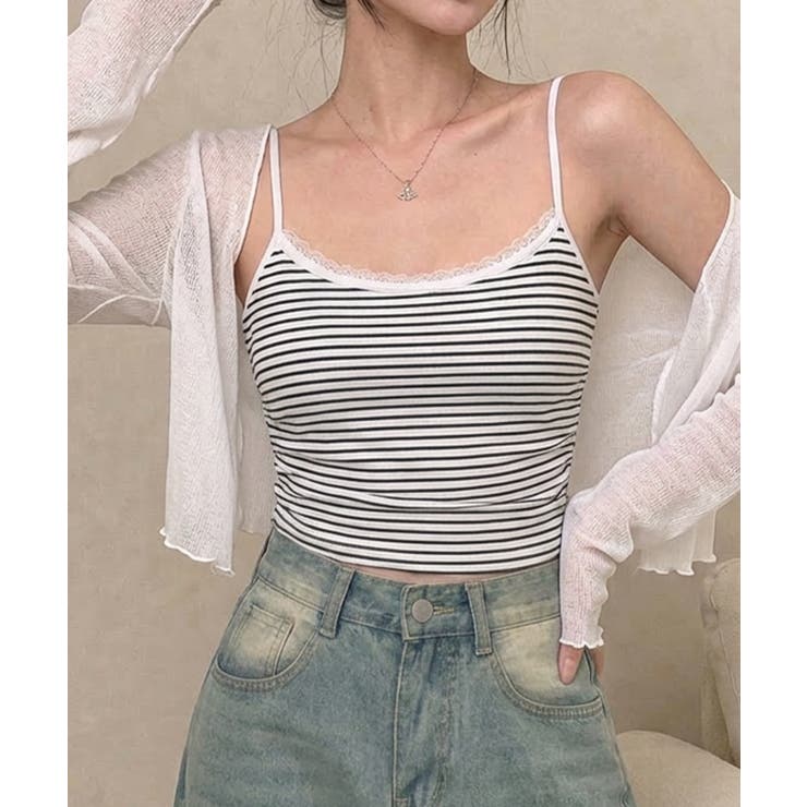 ストライプ | レース カップインキャミトップス | VIVID LADY