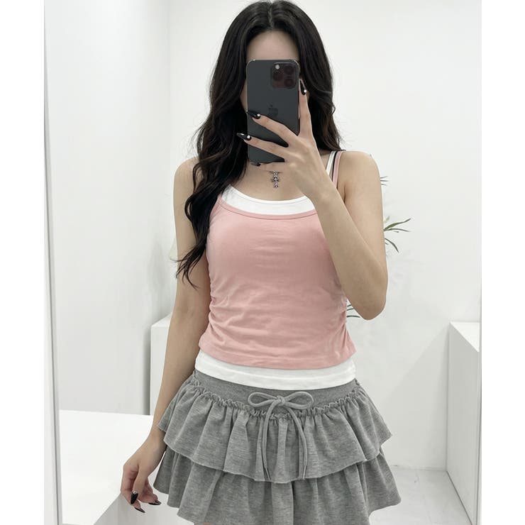 カップイン レイヤード風 ダブルキャミトップス | VIVID LADY | 詳細画像3 