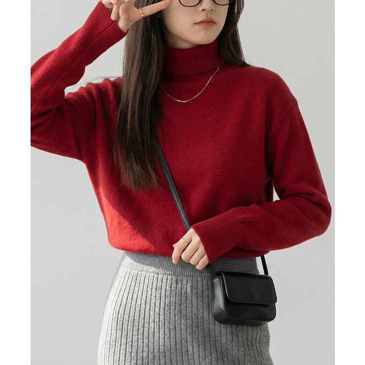 ベーシック タートルネックニット プルオーバー | VIVID LADY | 詳細画像11 