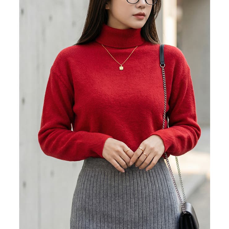 ベーシック タートルネックニット プルオーバー | VIVID LADY | 詳細画像12 