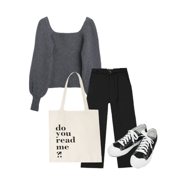 スクエアネック パフスリーブ リブニット | VIVID LADY | 詳細画像5 