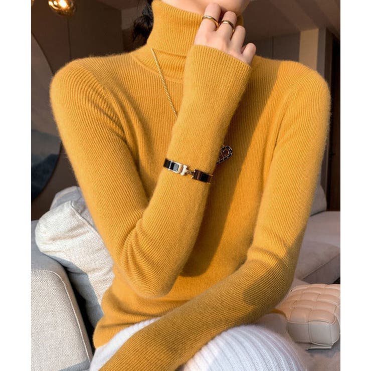 タートルネックリブニットT ニットセーター レディース | VIVID LADY | 詳細画像18 