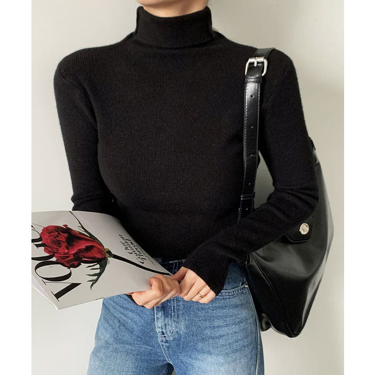 タートルネックリブニットT ニットセーター レディース | VIVID LADY | 詳細画像2 